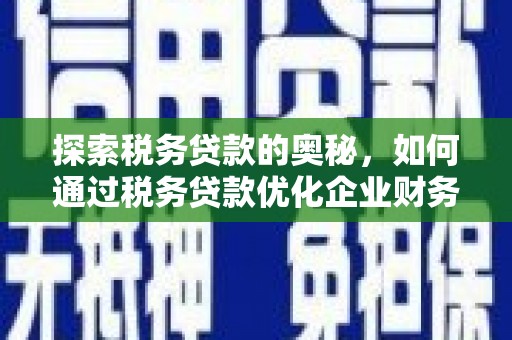 富源探索税务贷款的奥秘，如何通过税务贷款优化企业财务