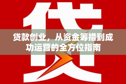 富源贷款创业，从资金筹措到成功运营的全方位指南