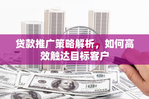 富源贷款推广策略解析，如何高效触达目标客户