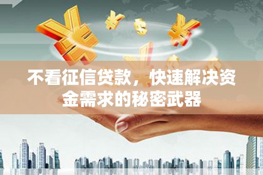 富源不看征信贷款，快速解决资金需求的秘密武器