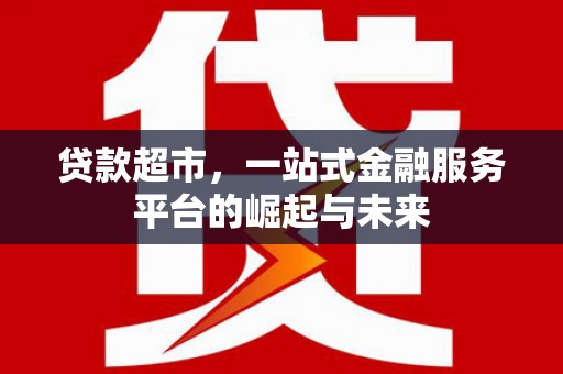 富源贷款超市，一站式金融服务平台的崛起与未来