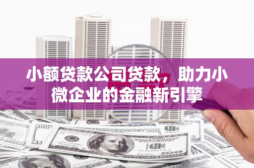 富源小额贷款公司贷款，助力小微企业的金融新引擎
