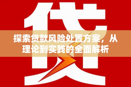 富源探索贷款风险处置方案，从理论到实践的全面解析