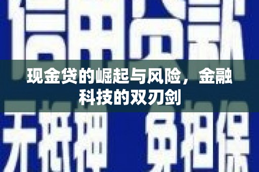 富源现金贷的崛起与风险，金融科技的双刃剑