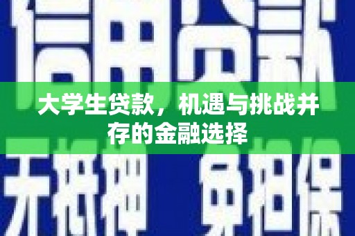 富源大学生贷款，机遇与挑战并存的金融选择
