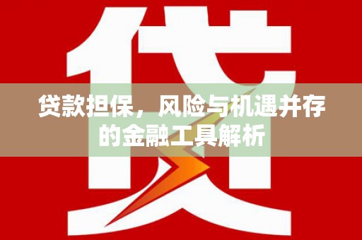 富源贷款担保，风险与机遇并存的金融工具解析